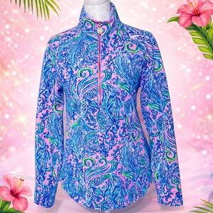 Lilly Pulitzer Vibrant Pink and Blue Top